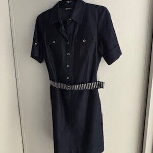 Sharagano Studio Denim Dress with Studded Belt Size 10